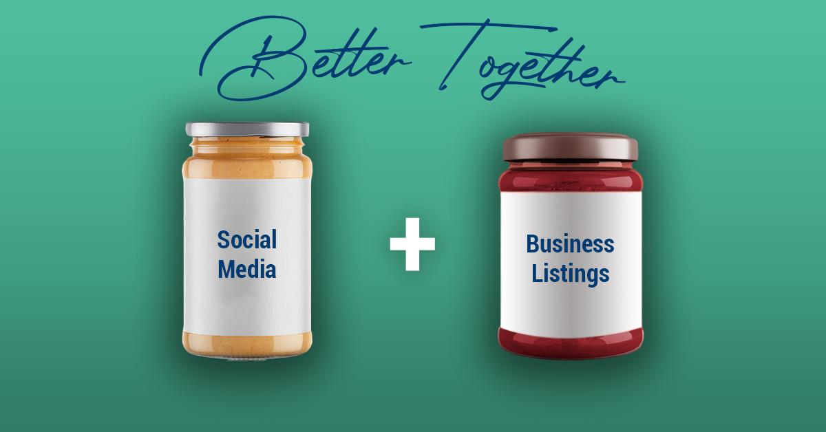 Social meda + business listings