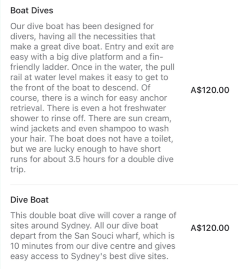 GMB - service descriptions