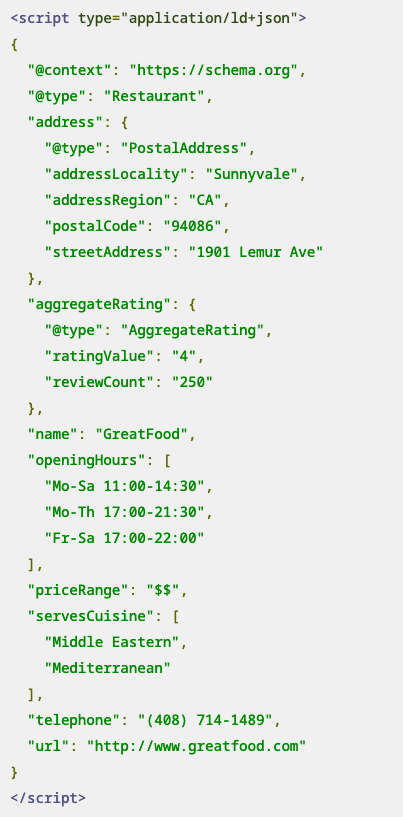 LocalBusiness JSON-LD schema markup for location pages SEO.