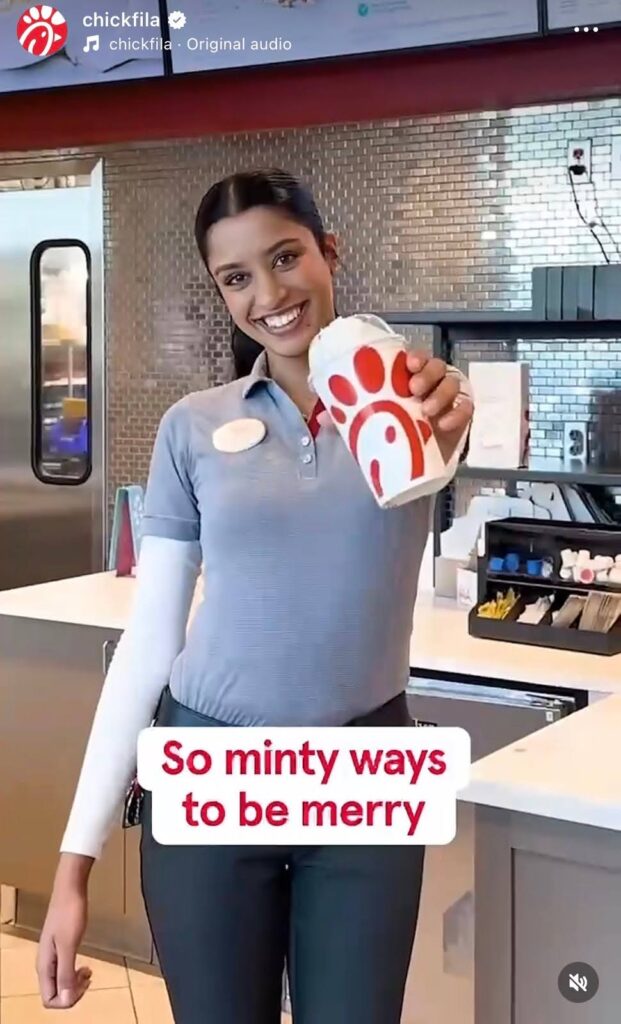 An example of a social media post promoting a new product across locations