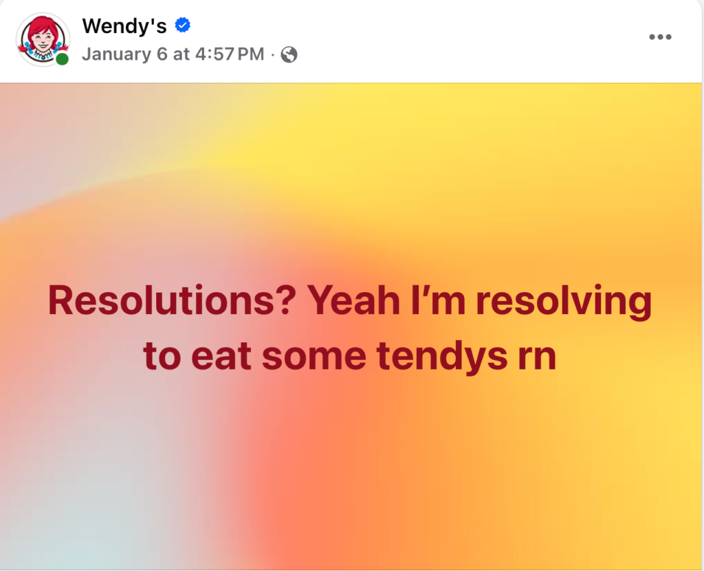 Example of a social media post with a conversation starter